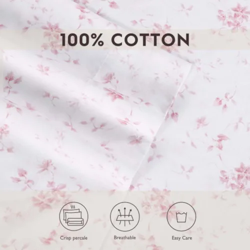 Miniatura 6 de Laura Ashley - Juego de sábanas King, sábans de cama extremadamente suaves con una sensación ligera y naturalmente sedosa de algodón satinado - Musa