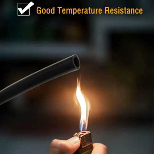 Miniatura 3 de Tubo de silicona de 1/4" DI x 3/8" DE en negro, manguera de silicona pura de grado alimenticio de alta temperatura para transferencia de aire