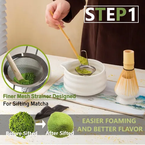 Miniatura 2 de Matcha Tools, soporte para batidor de matcha, soporte para batidor de Matcha Chasen, soporte de cerámica, cuenco de matcha, inicio de ceremonia