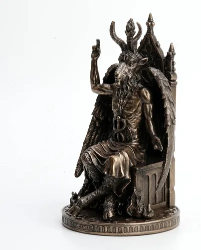 Miniatura 3 de Veronese Design Estatua de resina de Baphomet de 9 1/2 pulgadas, regalo oculto de bronce antiguo
