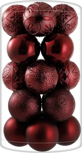 Miniatura 22 de 34 piezas Adornos de bola de Navidad azul bebé irrompibles de plástico para árbol de Navidad, decoraciones para fiesta de Navidad, oficina en casa
