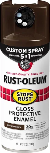 Miniatura 47 de Rust-Oleum 376855 - Pintura en aerosol antióxido personalizada 5 en 1, 12 onzas, color negro mate, (paquete de 1)