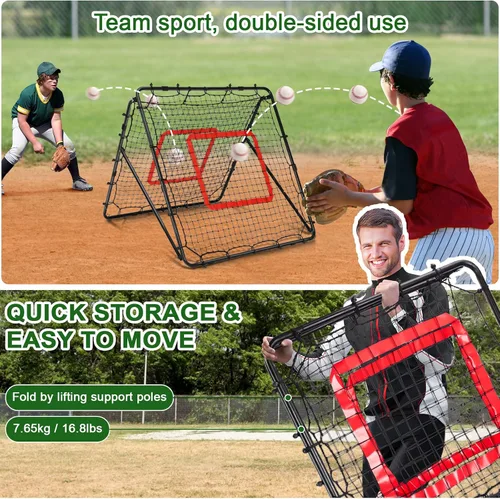Miniatura 6 de BaseGoal Baseball and Softball Rebounder Net,Baseball Rebounder,Volleyball Rebounder,Pitch Back Net,Multi-Sport Training Rebound Screen,with