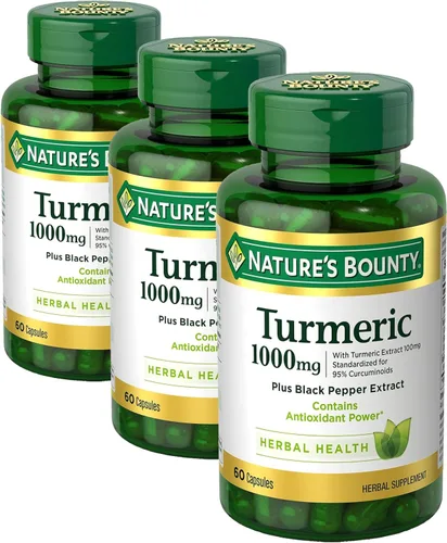 Miniatura 7 de Nature's Bounty Cúrcuma con extracto de pimienta negra, apoya la salud antioxidante, 1000 mg, 60 cápsulas