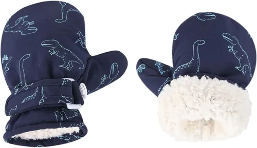Manoplas con forro polar para bebés, niños y niñas, guantes de invierno para niños pequeños, paquete de 2 pares