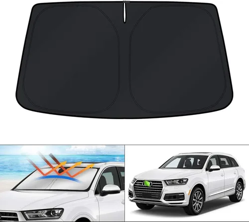 Miniatura 32 de KUST - Parasol plegable para parabrisas para Ford Ranger, accesorios 2019-2025 2026, parasol personalizado para ventana, protector solar plegable