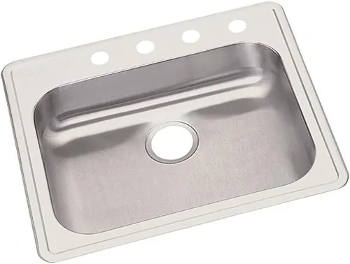 Miniatura 35 de Elkay GE12521 Dayton Fregadero de cocina empotrable de una sola cubeta de acero inoxidable de 25" - 1 orificio para grifo