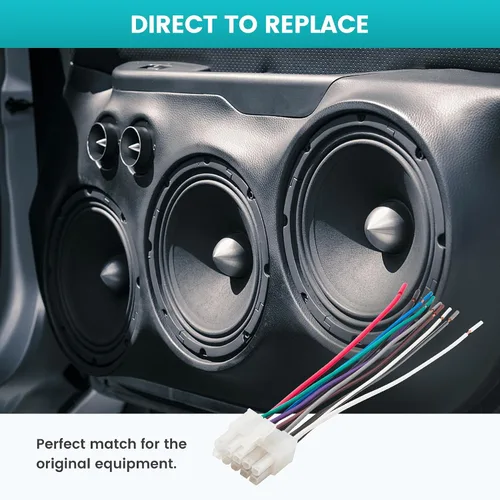Miniatura 3 de NuIth Arnés de cableado estéreo de 10 pines para estación Kicker Bass, enchufe de arnés de cableado de radio compatible con Kicker PT10 11PT8 11PH12