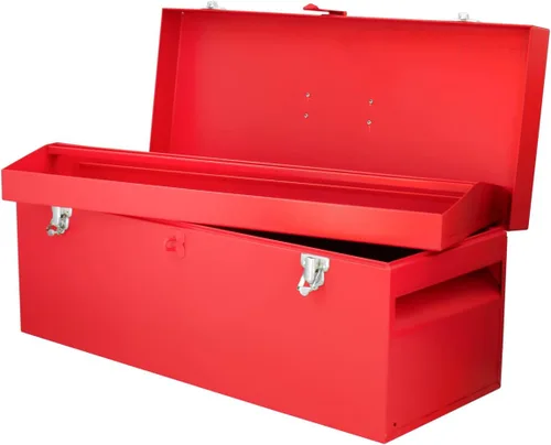 URREA 24-5/8 pulgadas de largo x 9-5/8 pulgadas de ancho x 9-5/8 pulgadas de alto - Caja de almacenamiento resistente con pestillo metálico cromado