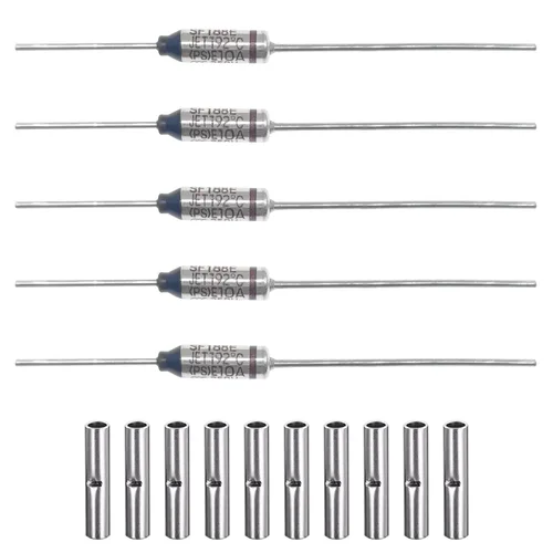 Miniatura 8 de (Paquete de 5 piezas) SF91E SEFUSE Fusibles térmicos 10A 250V (Compatibles con 110V, 125V) Fusibles térmicos de 94 grados Celsius Cortadores