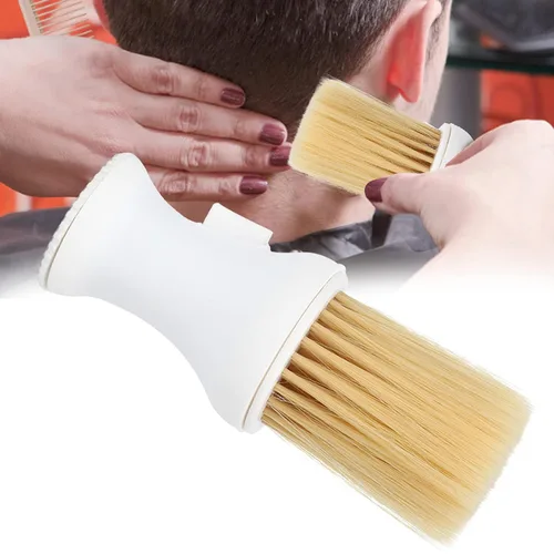 Miniatura 7 de Cepillo de corte de pelo para el cuello, cepillo suave para el cuello de peluquero con almacenamiento de polvo, cepillo de barrido de cabello