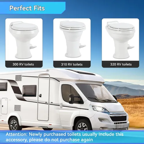 Miniatura 2 de Sello de inodoro RV con kit de brida de piso de enchufe de 3 pulgadas, sello de brida de inodoro RV se adapta a inodoros de RV 300/310/320