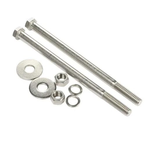 Miniatura 19 de Tornillos de cabeza hexagonal de 1/4-20 x 1/2 pulgadas con tuercas hexagonales y arandelas gruesas planas y de bloqueo, totalmente roscados, acero