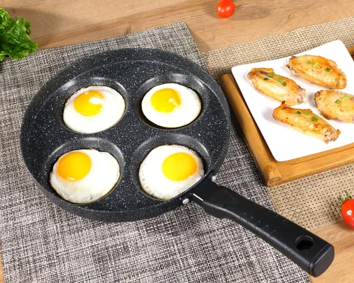 Miniatura 3 de MyLifeUNIT Sartén de aluminio para huevos de 4 tazas, sartén antiadherente para huevos