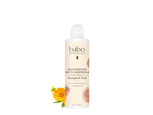 Miniatura 9 de Babo Botanicals Moisturizing Oat & Calendula 2-in-1 Shampoo & Wash – Gentle Cleansing for Dry or Sensitive Skin – Safe for Baby, Toddler, Kids &