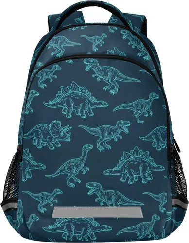 Miniatura 26 de MNSRUU Mochila escolar con correa para el pecho, mochila para laptop Galaxy Planets, mochila de senderismo de viaje para niños y niñas, Animal 031