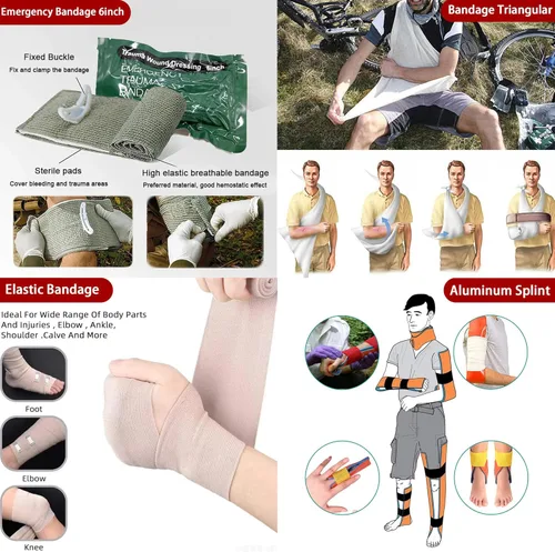 Miniatura 4 de IFAK - Kit universal de primeros auxilios para trauma, bolsas Molle, kit de supervivencia de emergencia adecuado para el hogar, automóvil, viajes