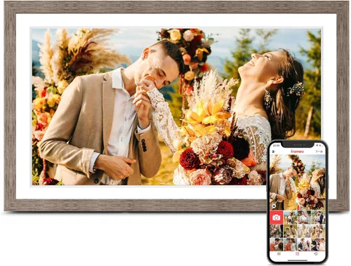Miniatura 10 de Portarretratos digital WiFi con Frameo, 10.1 pulgadas, 1280 x 800 IPS, 32 GB, rotación automática, comparte video e imagen, regalo de cumpleaños