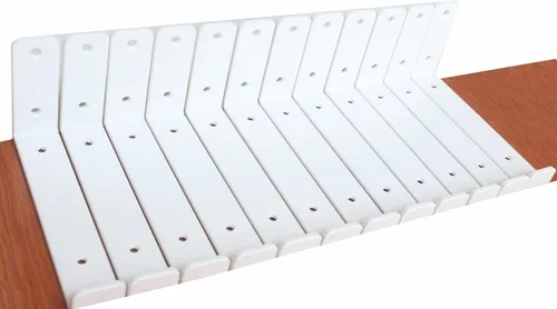 Miniatura 28 de Paquete de 4 soportes de estante de labio J de 5.5 pulgadas de largo x 4 pulgadas de alto x 1.5 pulgadas de ancho, soporte de estante flotante