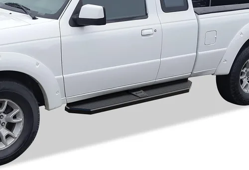 Miniatura 10 de APS Estribos 5 pulgadas color negro mate compatibles con Ford Ranger Mazda Serie B 1999-2011 Super Cab 4 puertas de acero inoxidable