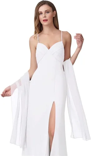 Miniatura 25 de Chales de gasa para mujer, bufandas para dama de honor, boda, noche, graduación, fiesta, ocasiones especiales, vestidos de 90 x 20 pulgadas