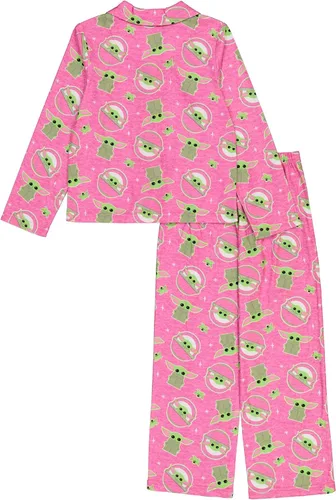Miniatura 2 de STAR WARS Girls' 2-Piece Loose-fit Button Down Pajamas Set