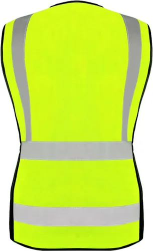 Miniatura 3 de Chaleco de seguridad reflectante Hi Vis, clase 2, con 7 bolsillos y cremallera, cumple con las normas ANSI/ISEA Amarillo