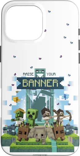 Miniatura 19 de Minecraft Legends Raise Your Banner Mobs Group Shot - Carcasa para iPhone 17