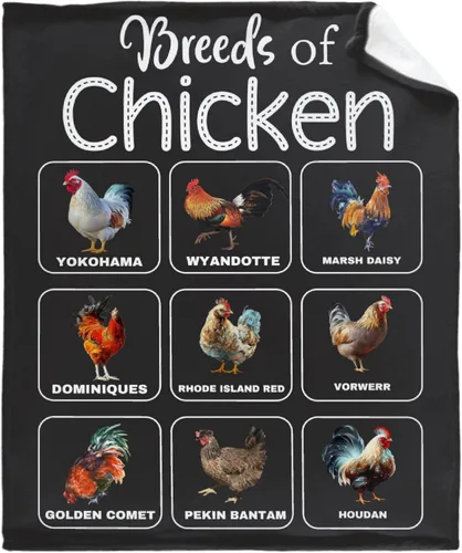 Miniatura 10 de La manta de pollo es súper suave y cálida, la manta de franela ligera es para uso en todas las estaciones, una gran opción para regalos de 40 x 30