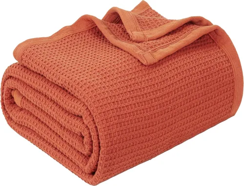 Miniatura 18 de Cobija TreeWool liviana de algodón, de cuidado fácil, suave, cómoda y cálida (king size, 90 x 108 pulgadas, tejido reticular)