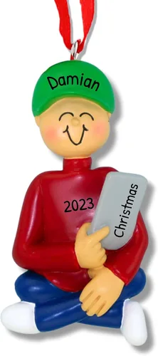 Miniatura 7 de Adorno personalizado para teléfono inteligente 2024 – Adornos de Navidad afroamericanos, regalos únicos, adornos de teléfono celular para árbol