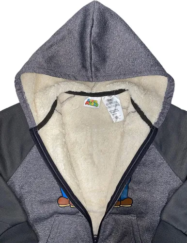 Miniatura 3 de Isaac Morris Limited Super Mario Little & Big Boys Sherpa - Sudadera con capucha y cremallera