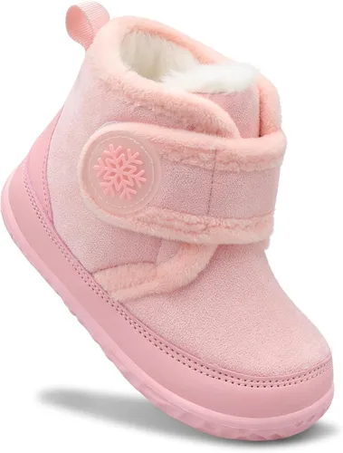 Scurtain Pantuflas para niños pequeños, zapatos de casa para niña, con fondo duro, botas de invierno para bebé, zapatos cómodos para caminar