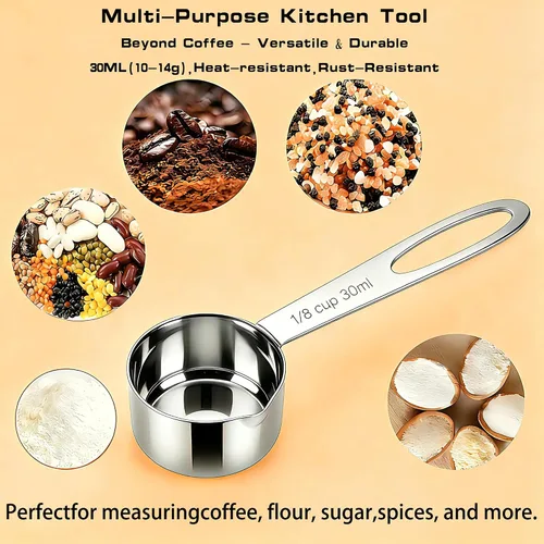 Miniatura 8 de Kit de recambio reutilizable de taza K, cuchara de café de acero inoxidable 304 de 1.0 fl oz y embudo dosificador de aluminio, se adapta a Keurig