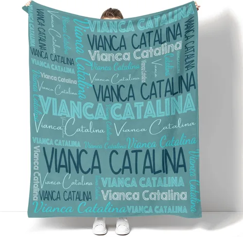 Miniatura 13 de Dr.TOUGH Mantas personalizadas para niños y adultos, manta con nombre personalizado con nombre, regalo para Navidad, cumpleaños, día de San Valentín