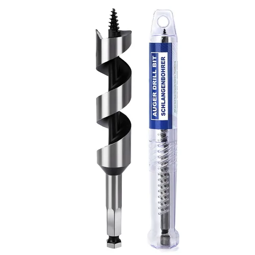Miniatura 41 de Broca de 1-1/2 x 11.8 pulgadas para barrenar madera, Broca de 38x300 mm hexagonal larga para madera, madera dura, embarcaciones