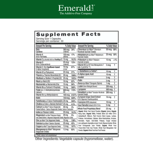 Miniatura 2 de EMERALD LABS Más de 45 días para hombre, hecho con palma enana americana, licopeno y más para apoyo cardíaco, óseo e inmunológico* - Sin gluten - 30