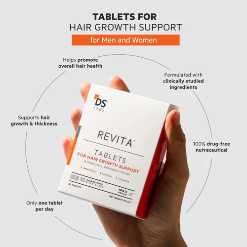 Miniatura 2 de Revita Tablets Vitaminas para el crecimiento del cabello de DS Laboratories, promueve el crecimiento del cabello en mujeres y hombres, experimenta