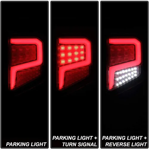 Miniatura 7 de ACANII - Para [modelo incandescente] Nissan Titan 2016-2021 Titan XD negro ahumado LED tubo luces traseras lámparas izquierda y derecha
