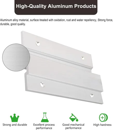 Miniatura 3 de Colgador de Cuadros con Riel Francés, Colgador Z de Aluminio Sistema de Montaje en Pared Entrelazado Kit de Herrajes Clips Z para Colgar Cuadros