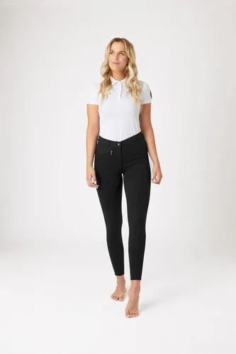 Miniatura 2 de HORZE Active - Pantalones de asiento completo con agarre de silicona para mujer Cintura de tiro medio con bolsillo frontal