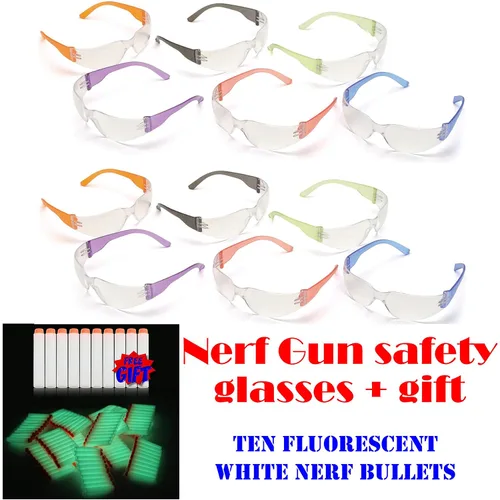Miniatura 2 de 12pak - Gafas de seguridad para fiesta de niños Nerf Gun - Lente transparente con marcos multicolor