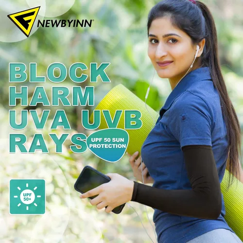 Miniatura 3 de Newbyinn Mangas de protección solar UV para hombres, mujeres y jóvenes, manga refrescante para cubrir el tatuaje del brazo, cubierta de brazo