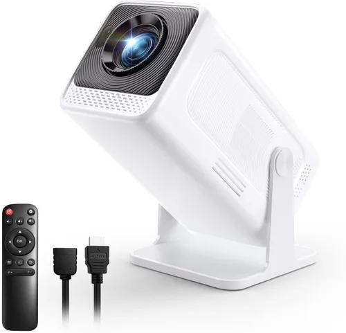 Miniatura 10 de Mini proyector con WiFi y Bluetooth, aplicaciones integradas, proyector portátil giratorio de 210°, proyector de película de soporte de 1080P