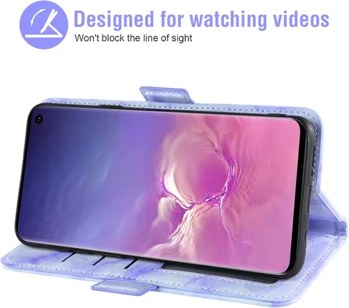 Miniatura 4 de Asuwish Compatible con Samsung Galaxy S10 y protector de pantalla de vidrio templado, accesorios para tarjetero, soporte para celular, billetera