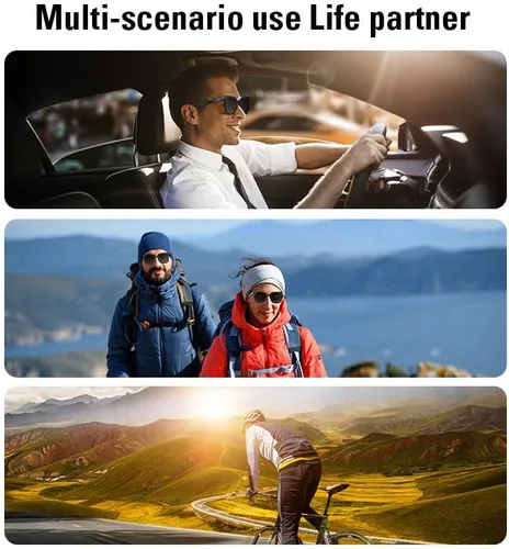 Miniatura 9 de Lentes de sol inteligentes Bluetooth para hombres y mujeres, gafas de audio con altavoces, protección UV400, asistente de voz, disparo remoto, carga