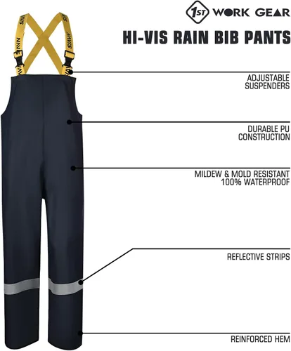 Miniatura 4 de Traje de lluvia para hombre, chaqueta de trabajo impermeable resistente y pantalones con capucha