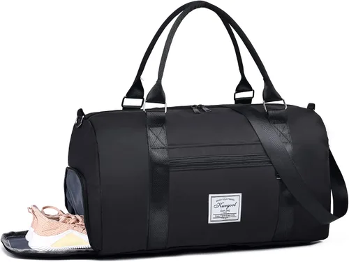 Miniatura 71 de Bolsa de gimnasio con bolsillo húmedo, bolsa de viaje plegable para mujer, bolsa de viaje impermeable para viajes, gimnasio, yoga