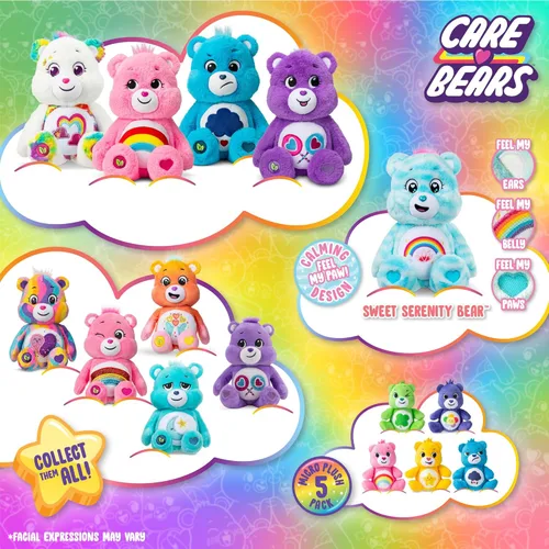 Miniatura 8 de Care Bears Peluche Cheer Bear de 14" - Tamaño Mediano - Peluche Rosa para Edades 4+ – Perfecto Regalo de Peluche para Vacaciones y Cumpleaños, Súper