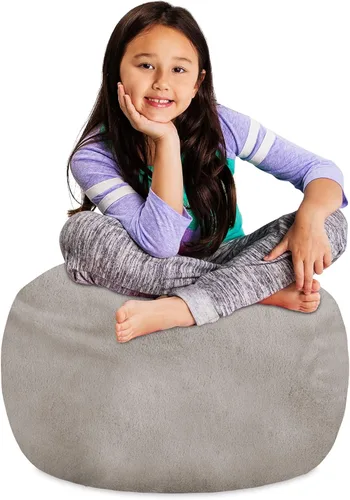Miniatura 31 de Posh Stuffable Kids Funda de Silla Puf Rellenable para Almacenamiento de Animales de Peluche - Organizador de Juguetes Infantiles, Mediano 27